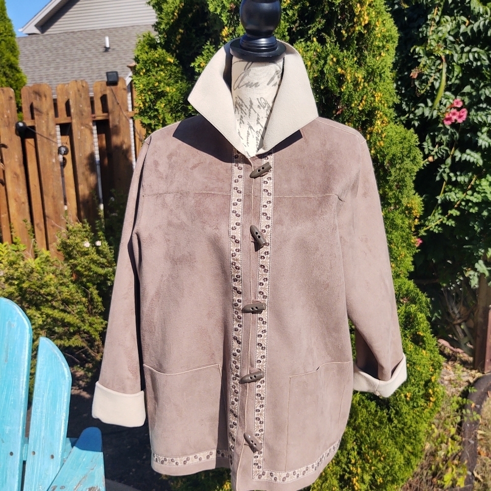 Alfred Dunner 12 Nordic Faux Suede Jacket! - Picture 7 of 12